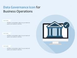 Data governance icon for business operations