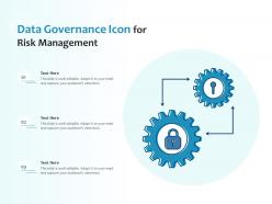 Data governance icon for risk management