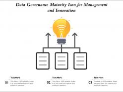 Data governance maturity icon for management and innovation
