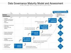 Data governance maturity model and assessment