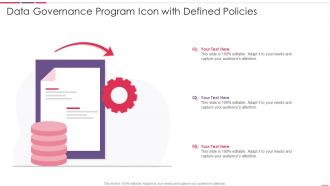 Data Governance Program Icon With Defined Policies