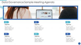 Data governance sample meeting agenda infographic template