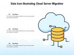 Data icon illustrating cloud server migration