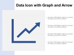 Data icon with graph and arrow