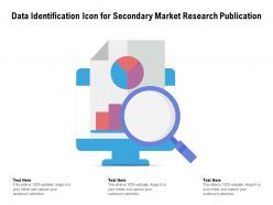 Data Identification Icon For Secondary Market Research Publication