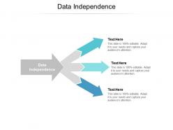Data independence ppt powerpoint presentation slides brochure cpb