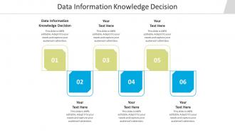 Data information knowledge decision ppt powerpoint presentation outline visuals cpb