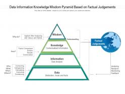 Data information knowledge wisdom pyramid based on factual judgements