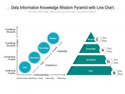 Data information knowledge wisdom pyramid with line chart