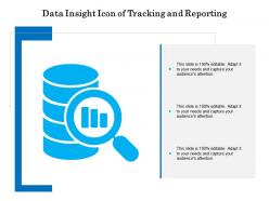 Data insight icon of tracking and reporting