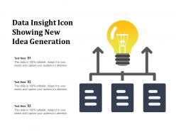 Data insight icon showing new idea generation