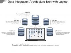 Data Integration Architecture Icon With Laptop Example Of Ppt