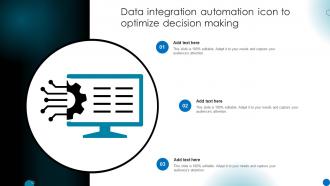 Data Integration Automation Icon To Optimize Decision Making