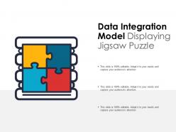 Data integration model displaying jigsaw puzzle