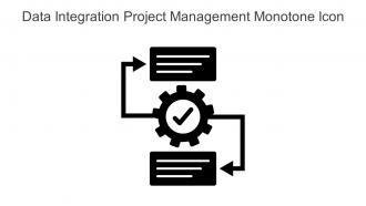 Data Integration Project Management Monotone Icon In Powerpoint Pptx Png And Editable Eps Format