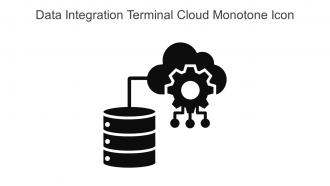 Data Integration Terminal Cloud Monotone Icon In Powerpoint Pptx Png And Editable Eps Format