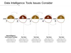 Data intelligence tools issues consider ppt powerpoint presentation icon clipart images cpb