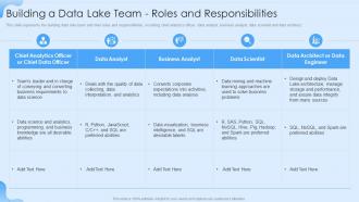 Data Lake Formation Building A Data Lake Team Roles And Responsibilities
