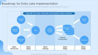 Data Lake Formation Roadmap For Data Lake Implementation