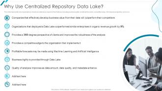 Data Lake Formation With AWS Cloud Why Use Centralized Repository Data Lake