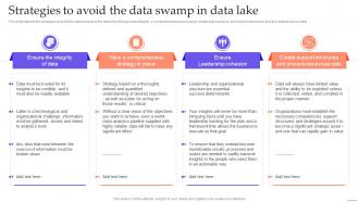 Data Lake Formation With Hadoop Cluster Strategies To Avoid The Data Swamp In Data Lake