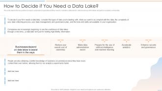 Data Lake Future Of Analytics How To Decide If You Need A Data Lake Ppt Slides
