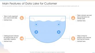 Data Lake Future Of Analytics Main Features Of Data Lake For Customer Ppt Rules