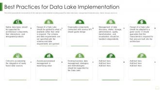 Data Lake It Best Practices For Data Lake Implementation