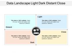 Data landscape light dark distant close