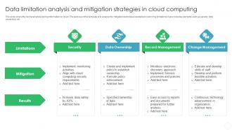Data Limitation Analysis And Mitigation Strategies In Cloud Computing