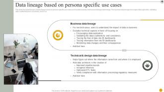 Data Lineage Based On Persona Specific Use Cases Ppt Powerpoint Presentation Ideas Format Ideas