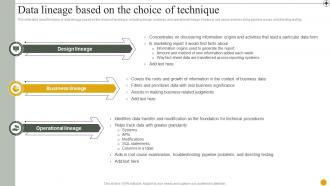 Data Lineage Based On The Choice Of Technique Ppt Powerpoint Presentation Summary Clipart