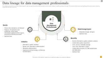 Data Lineage For Data Management Professionals Ppt Powerpoint Presentation Visual Aids Styles