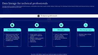 Data Lineage For Technical Professionals Data Lineage Techniques IT