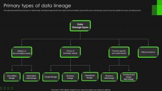 Data Lineage Importance It Primary Types Of Data Lineage Ppt Professional Design Templates