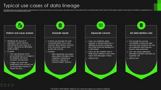 Data Lineage Importance It Typical Use Cases Of Data Lineage Ppt Professional Inspiration