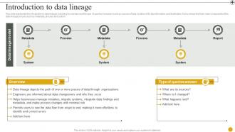Data Lineage IT Introduction To Data Lineage Ppt Presentation Outline Slide Portrait