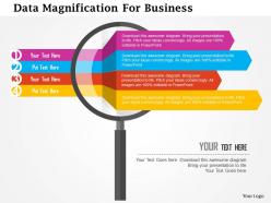 Data magnification for business flat powerpoint design