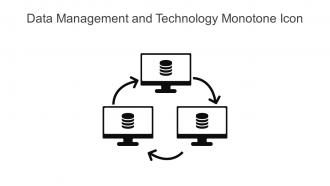 Data Management And Technology Monotone Icon In Powerpoint Pptx Png And Editable Eps Format