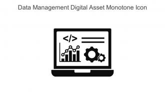 Data Management Digital Asset Monotone Icon In Powerpoint Pptx Png And Editable Eps Format