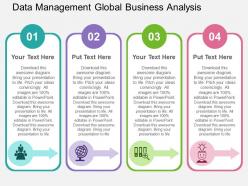 Data management global business analysis flat powerpoint design