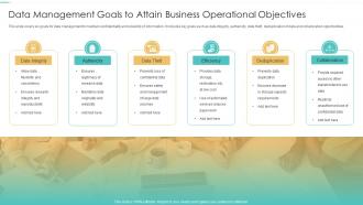 Data Management Goals To Attain Business Operational Objectives
