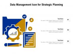 Data management icon for strategic planning