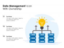 Data management icon with ownership