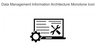 Data Management Information Architecture Monotone Icon In Powerpoint Pptx Png And Editable Eps Format