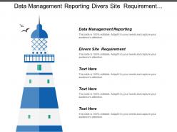 Data management reporting divers site requirement media preparation