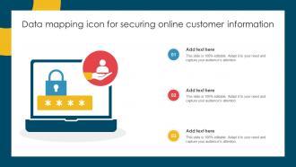 Data Mapping Icon For Securing Online Customer Information