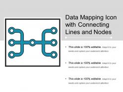 Data mapping icon with connecting lines and nodes