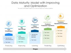 Data maturity model with improving and optimization