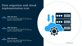 Data Migration And Cloud Implementation Icon